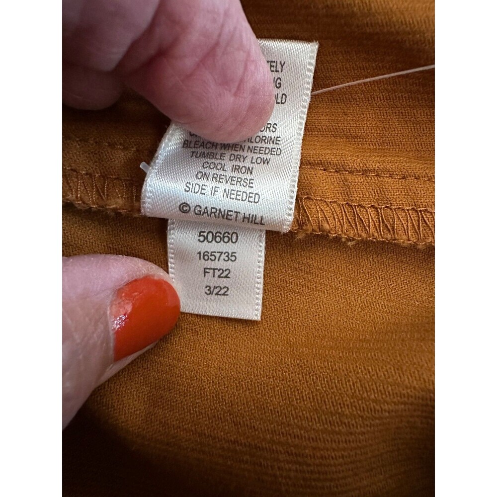 GARNET HILL‎ Corduroy Skirt Size 12 Mustard Brown - Picture 14 of 15